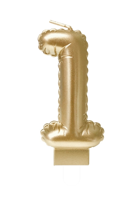 Foil balloon candle gold 1 afbeelding