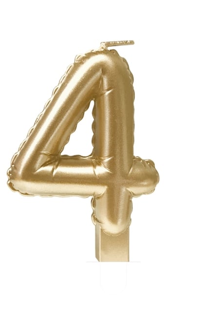 Foil balloon candle gold 4 afbeelding
