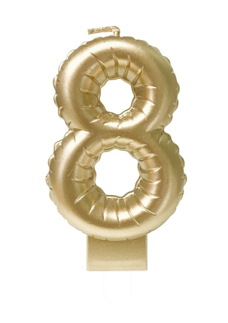 Foil balloon candle gold 8 afbeelding