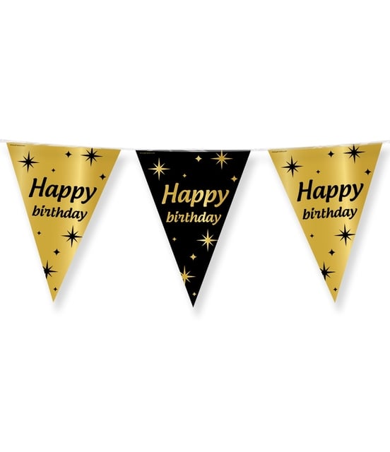 Classy Party flags foil Happy Birthday afbeelding