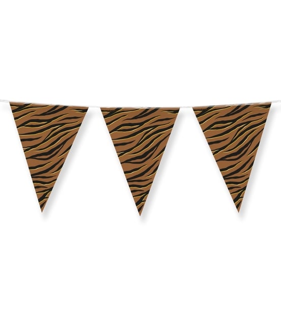 Party Flags foil Tiger Safari afbeelding