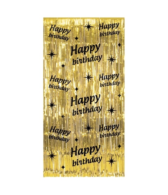 Classy Party Curtain Happy Birthday afbeelding