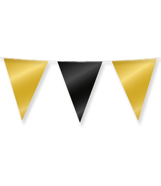 Party Flag Foil Gold and black afbeelding