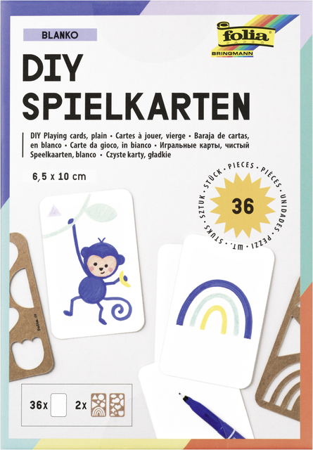 Speelkaarten Folia Blanco 6.5x10cm pak à 36 stuks afbeelding