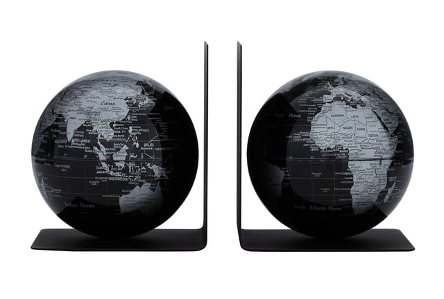 Boekensteun Troika met magnetische globes 13cm set à 2 stuks zwart afbeelding