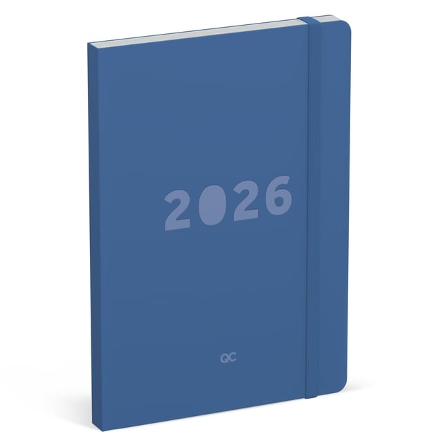 Agenda 2026 Lannoo bureau A5 QC Colour 7dagen/2pagina&apos;s blauw afbeelding
