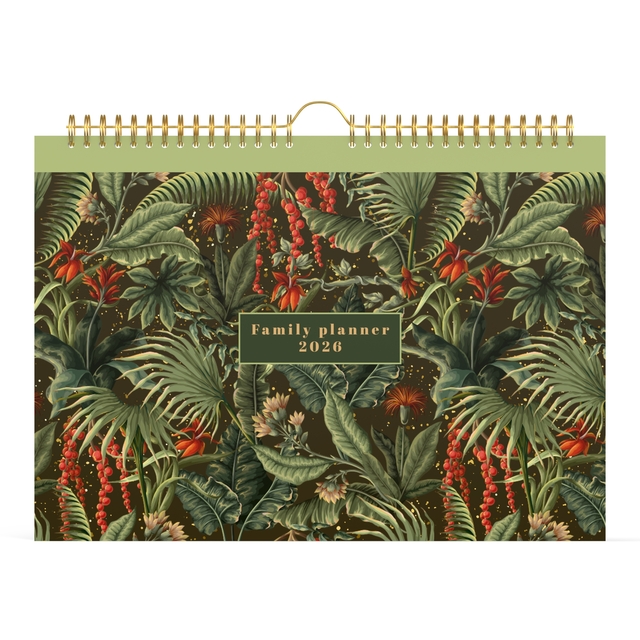 Familiekalender 2026 Lannoo 310x220 Botanic 7dagen/1pagina wit groen afbeelding