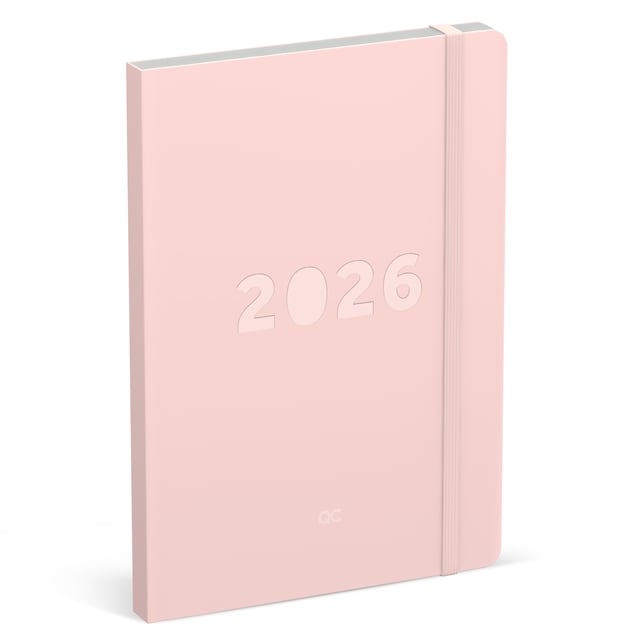 Agenda 2026 Lannoo bureau A5 QC Colour 7dagen/2pagina&apos;s roze afbeelding