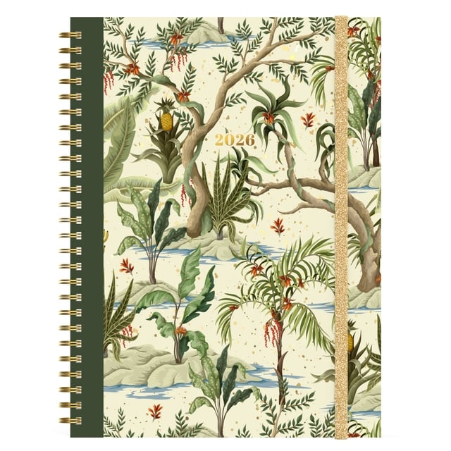 Agenda 2026 Lannoo bureau 170x230 Botanic 7dagen/2pagina&apos;s wit groen afbeelding