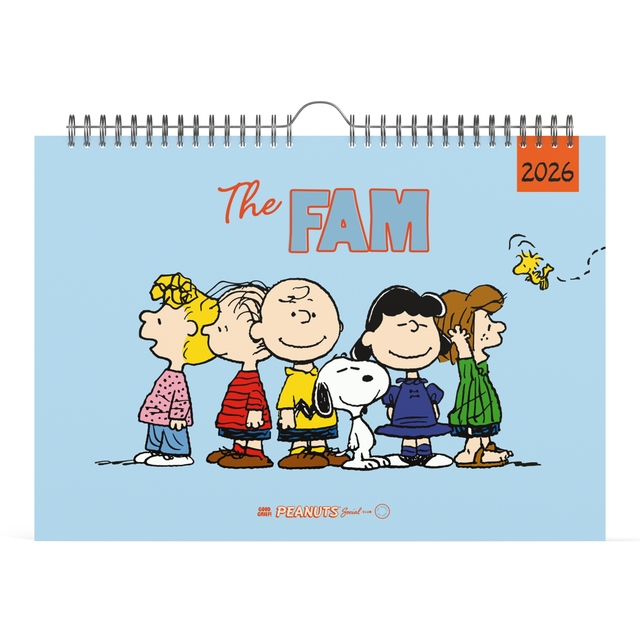 Familiekalender 2026 Lannoo 310x220 Peanuts 7dagen/1pagina afbeelding