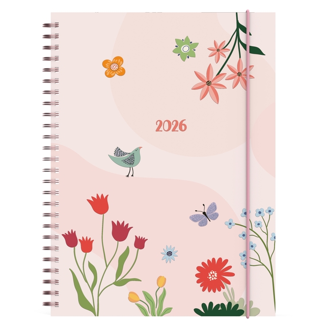 Agenda 2026 Lannoo bureau 170x230 Fragile 7dagen/2pagina&apos;s roze afbeelding