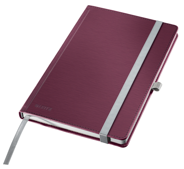 Notitieboek Leitz Style A5 lijn 160 pagina&apos;s 100gr rood afbeelding