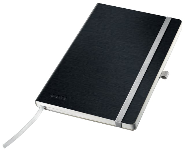 Notitieboek Leitz Style A5 lijn 160 pagina&apos;s 100gr zwart afbeelding