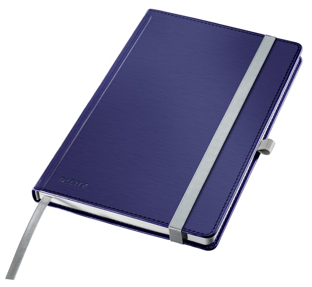 Notitieboek Leitz Style A5 lijn 160 pagina&apos;s 100gr blauw afbeelding