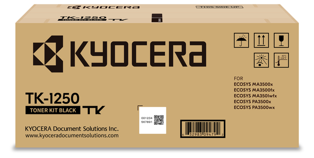 Toner Kyocera TK-1250 Zwart afbeelding