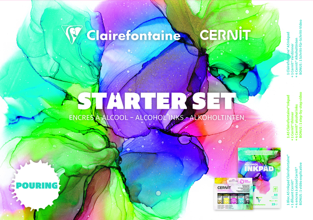 Alcoholinkt Clairefontaine & Cernit starterset 8-delig