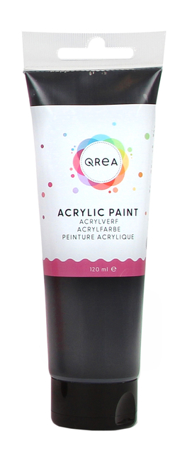 Acrylverf Qrea 120 ml zwart afbeelding