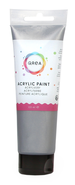 Acrylverf Qrea 120 ml zilver afbeelding