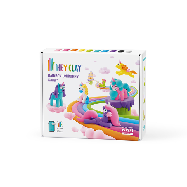 Klei Hey Clay eenhoorn set à 15 delen afbeelding