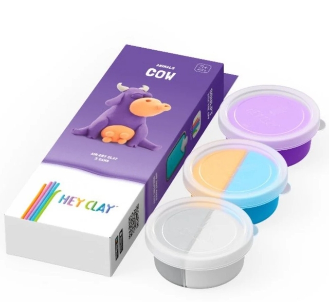 Klei Hey Clay koe set à 3 delen — Foto 2 van 2