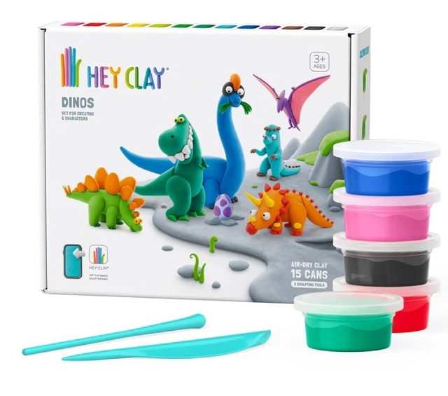 Klei Hey Clay dinos set à 15 delen — Foto 2 van 2