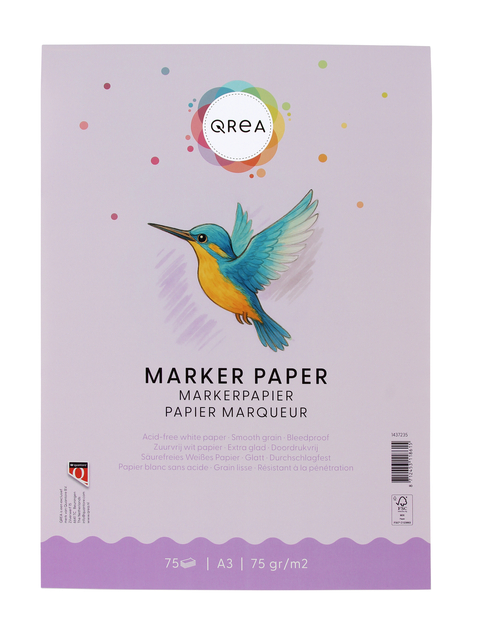 Markerblok Qrea A3 75gram 75vel afbeelding