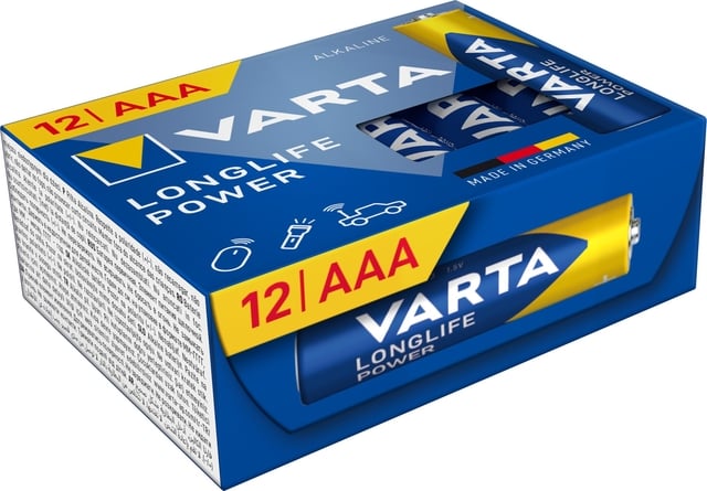 Batterij Varta Longlife Power 12x AAA afbeelding