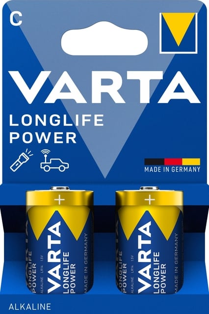 Batterij Varta Longlife Power 2x C afbeelding