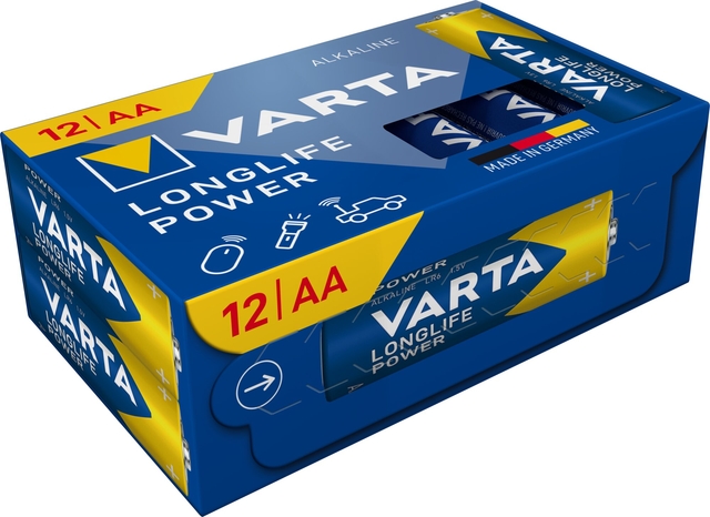 Batterij VARTA Longlife Power 12x AA afbeelding