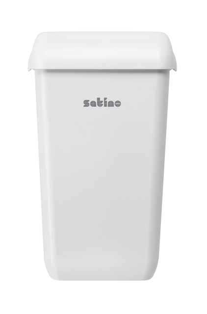 Afvalbak Satino open inworp 23 liter wit 332580 — Foto 2 van 2