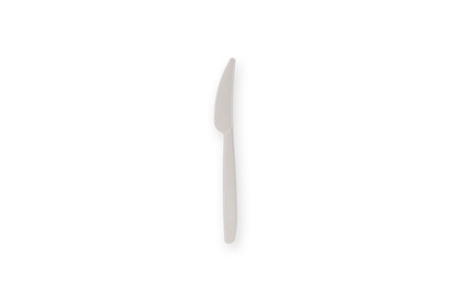 Mes IEZZY herbruikbaar PP 185mm 50 stuks wit afbeelding