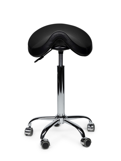 Zadelkruk Office Premium standaard zonder voetring harde wielen zw afbeelding