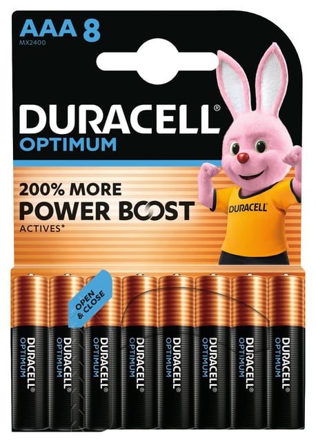 Batterij Duracell Optimum 8x AAA afbeelding