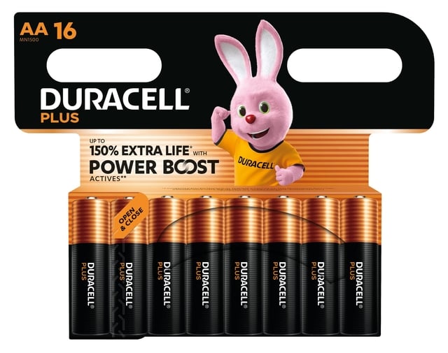 Batterij Duracell Plus Powerboost 16x AA afbeelding