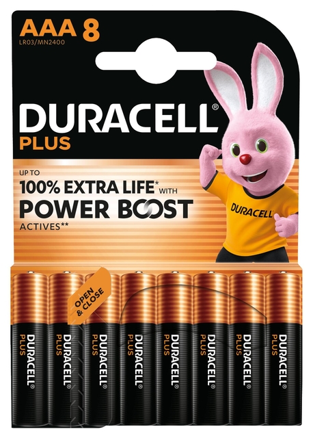 Batterij Duracell Plus Powerboost 8x AAA afbeelding