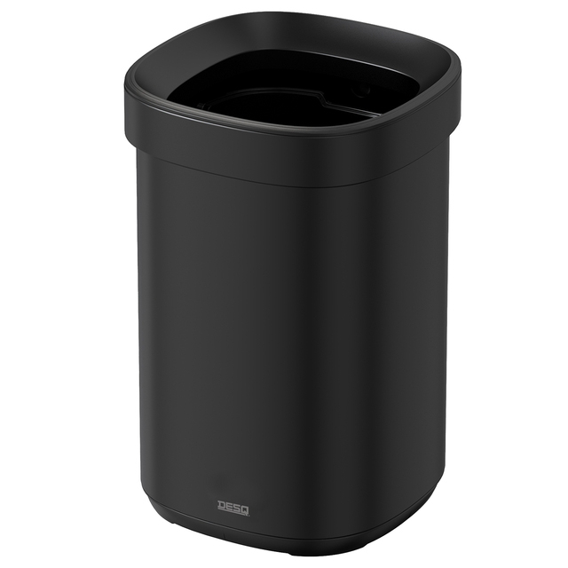 Bureau afvalbak Desq open 20 ltr. metaal zwart