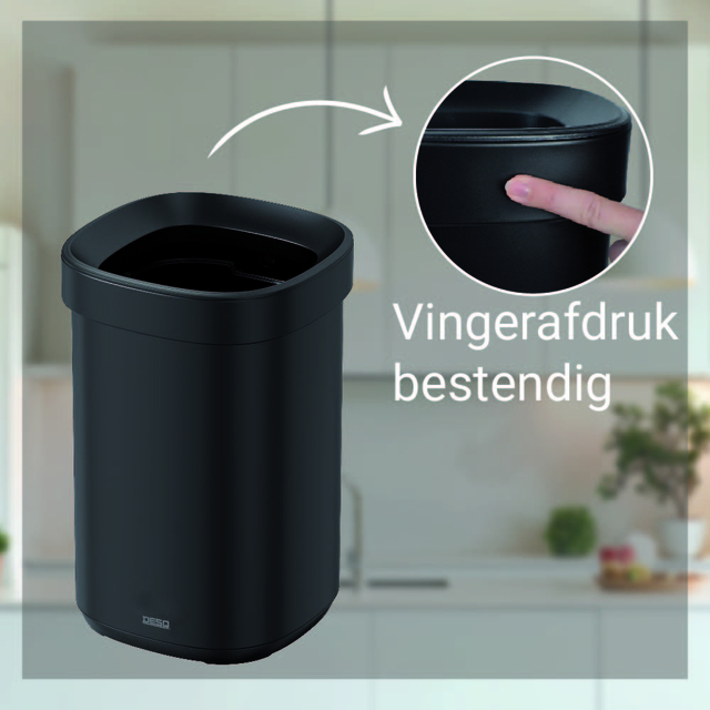 Bureau afvalbak Desq open 20 ltr. metaal zwart — Foto 2 van 2