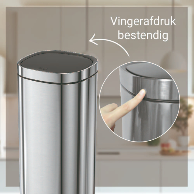 Afvalbak Desq Touch 30 liter RVS zilver — Foto 2 van 2