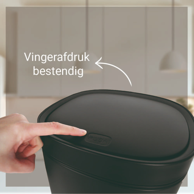 Afvalbak Desq Touch 30 liter RVS zwart — Foto 2 van 2