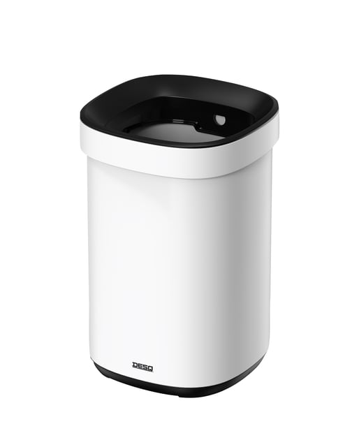 Bureau afvalbak Desq open 20 ltr. metaal wit afbeelding