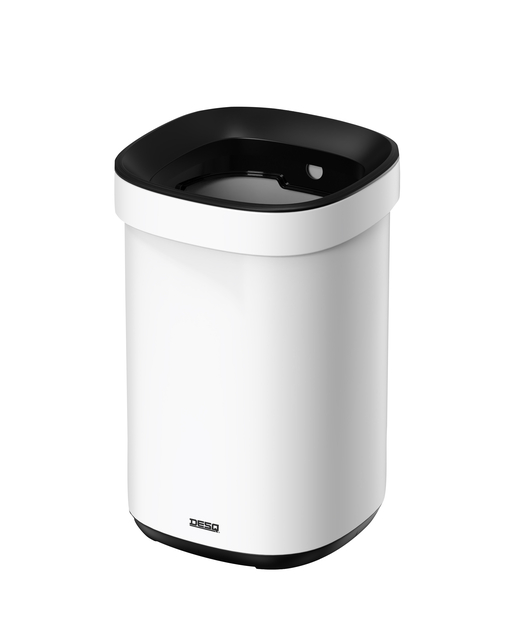 Bureau afvalbak Desq open 20 ltr. metaal wit