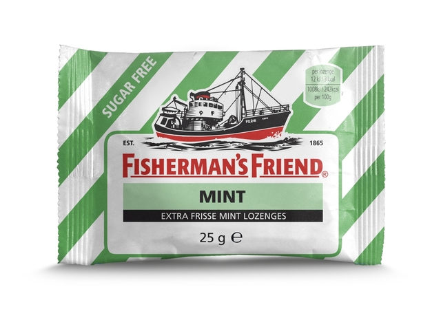 Keelpastilles Fisherman&apos;s Friend mint suikervrij zak 25 gram afbeelding