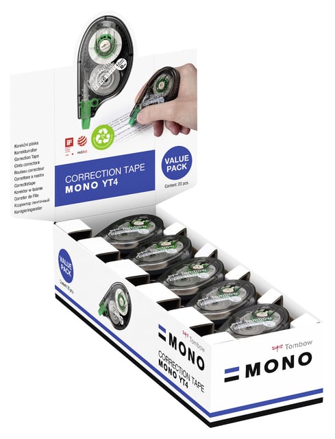 Correctietape Tombow MONO zijwaarts 4.2mmx10m 20 stuks afbeelding