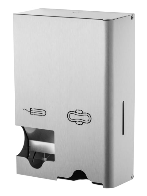 Dameshygiënedispenser MediQo-line klein RVS fingerprint coating afbeelding