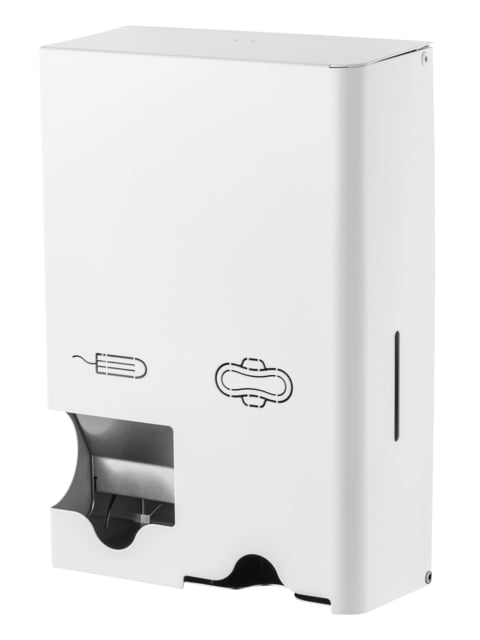 Dameshygiënedispenser MediQo-line klein RVS wit afbeelding