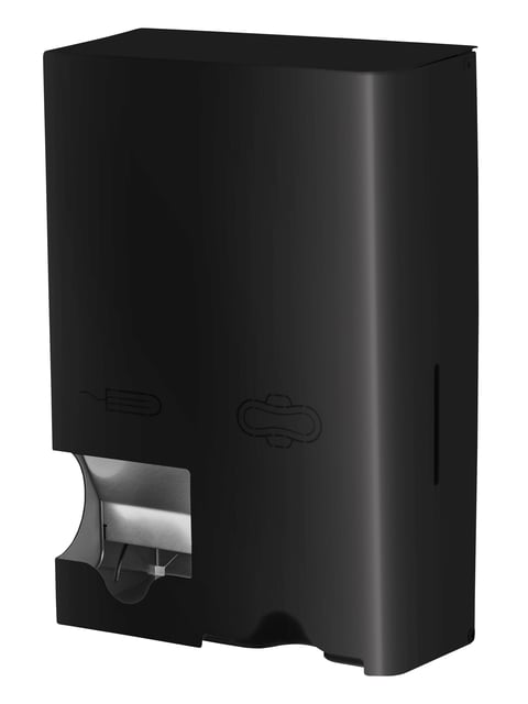 Dameshygiënedispenser MediQo-line klein RVS zwart afbeelding