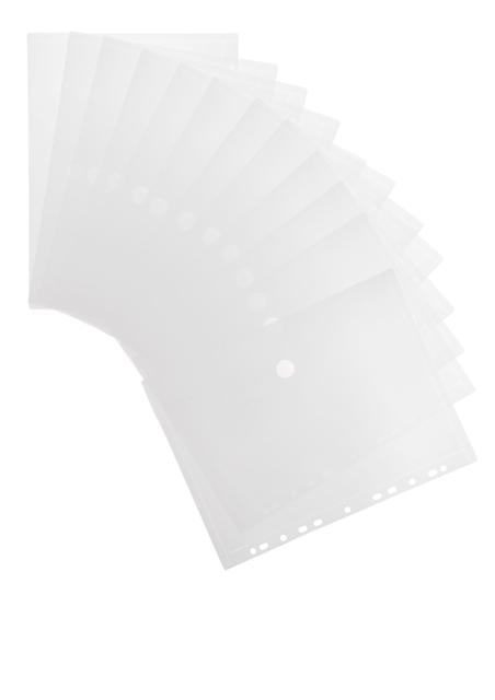 Enveloptas Djois Color Collection A4 horizontaal geperforeerd transp afbeelding