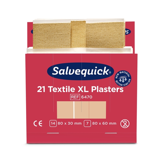Pleisters Salvequick textiel extra groot 6x 21 stuks — Foto 2 van 2