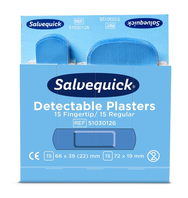 Pleisters Salvequick blauw detectabel mix 6x 30 stuks — Foto 2 van 2