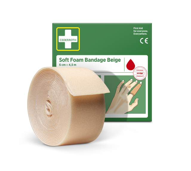 Bandage Cederroth Soft Foam 6cmx4,5m beige — Foto 2 van 2